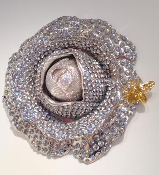 Chrome-finished flower