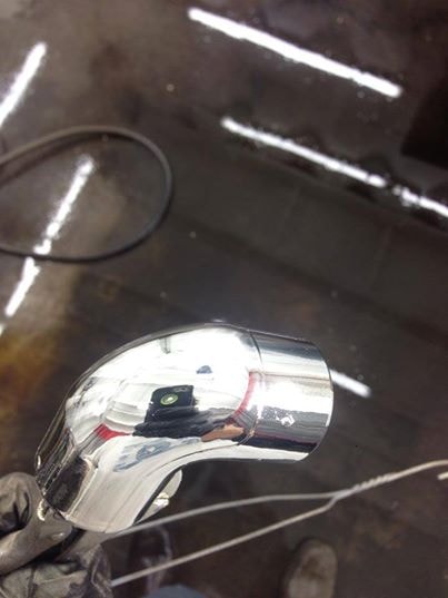 Chrome-finished PVC pipe