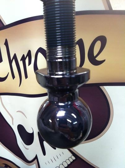 Chrome-finished hitch ball