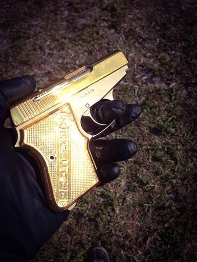 Chrome-finished gun