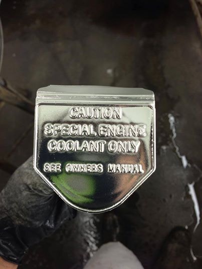 Chrome-finished coolant component