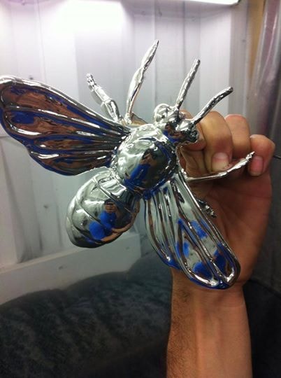 Bee-shaped chrome-finishing project
