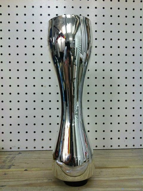 Chrome-finished vase